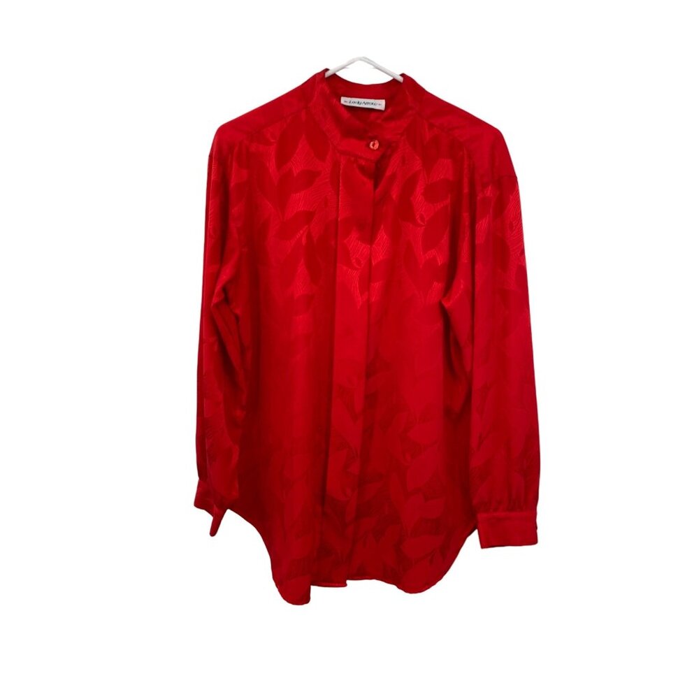 Vintage Lady Arrow Blouse Womens L? Used Red